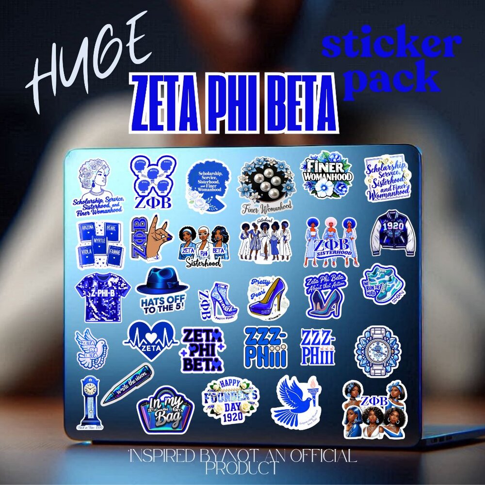 NEW Zeta Phi Beta Stickers divine 9 sorority decals DST black woman HBCU gifts